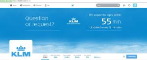 KLM twitter feed 