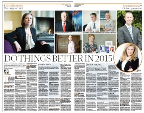 Out On Your Own, Elaine O'Regan, Sunday Business Post, 28/11/2014