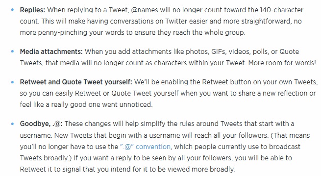 twitter changes announced May 24th 2016